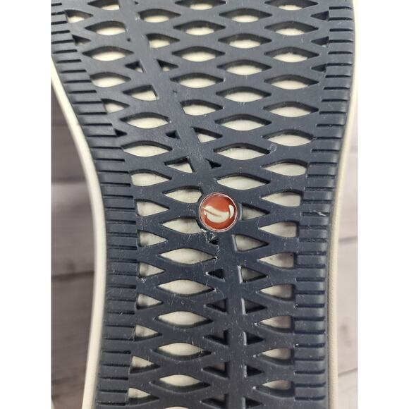 Clarks Unstructured Gray/Blue Hook & Loop Slip On Fabric Women's Size 9.5M Shoes - Picture 9 of 11